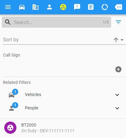 "Call Signs Related Filters"