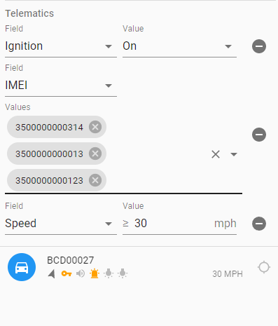 Live multiple filters