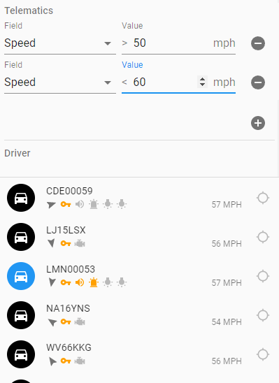 Live multiple filters create range