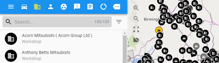 Locations above vehicles