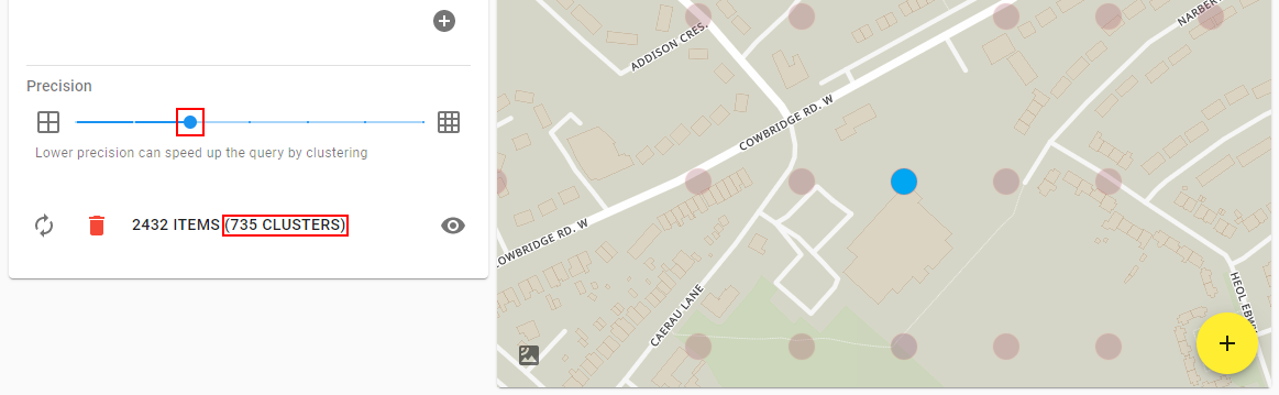 735 clusters at precision 3